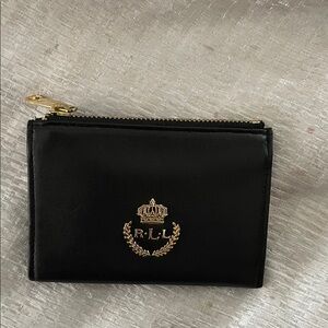 Ralph Lauren Black Wallet with Gold Accents